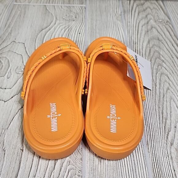 Minnetonka Tangerine Silverthorne Prism Flip Flop Sandals Womens Size 5 NEW - Picture 5 of 12